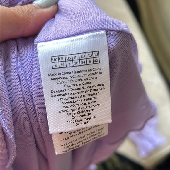 ROTATE Purple Ivy Pleated Mini Dress Ruffled - Picture 12 of 12